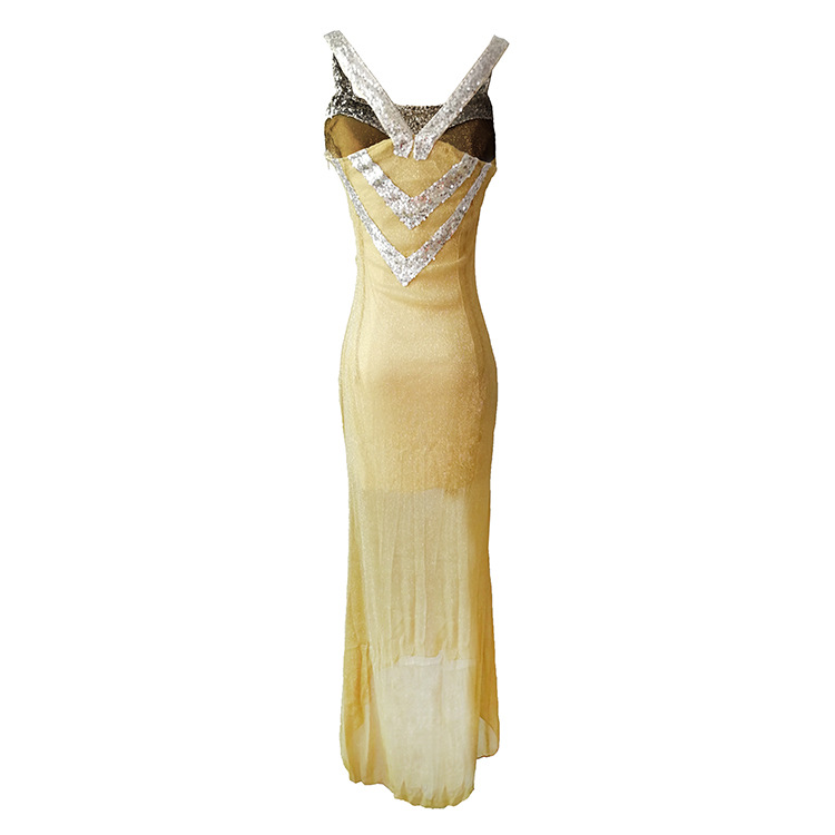 Sexy Sequin Maxi Dress Sleeveless Elegant Party Wear Perfect for Evening Events Wholesale Available