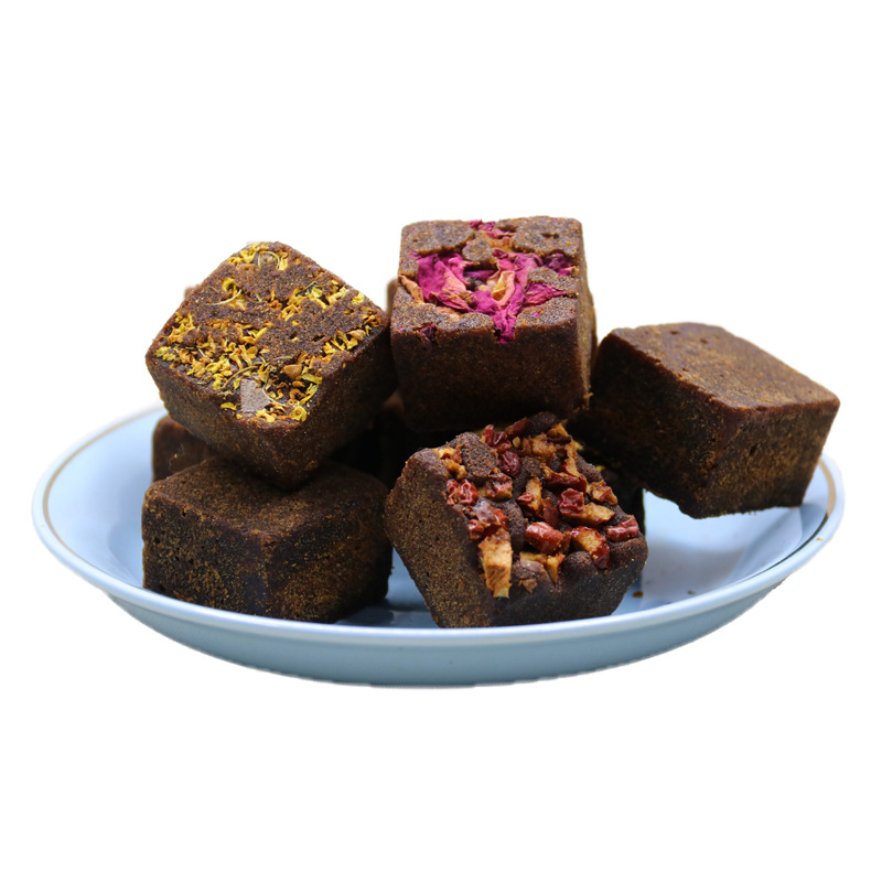 Independent factory Yunnan specialty brown sugar wholesale brown sugar rose ginger brown sugar block ginger tea