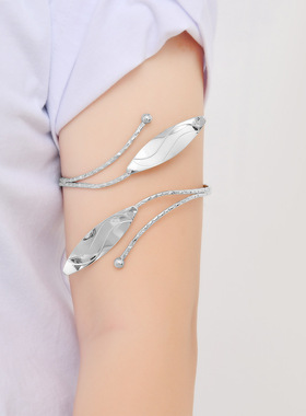 厂家直销 欧美夸张手饰品金属树叶臂环手臂装饰品时尚质感手镯