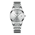 Women's white face and silver belt 11#