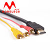 Video Display Hd HDMI to 3Rca Cable Conversion HDMI to Av Cable V to Three-Color Difference Cable Audio Cable
