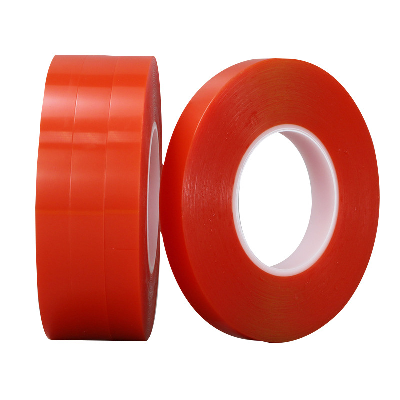 Strong high temperature resistant PET double-sided adhesive tape red film seamless transparent double-sided adhesive mobile phone touch screen repair adhesive