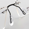 Sunny in stock wholesale new small box rimless metal glasses can be equipped with myopia anti blue light glasses