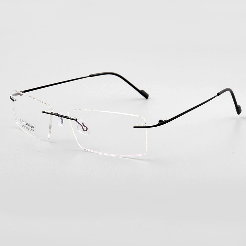 Sunny in stock wholesale new small box rimless metal glasses can be equipped with myopia anti blue light glasses