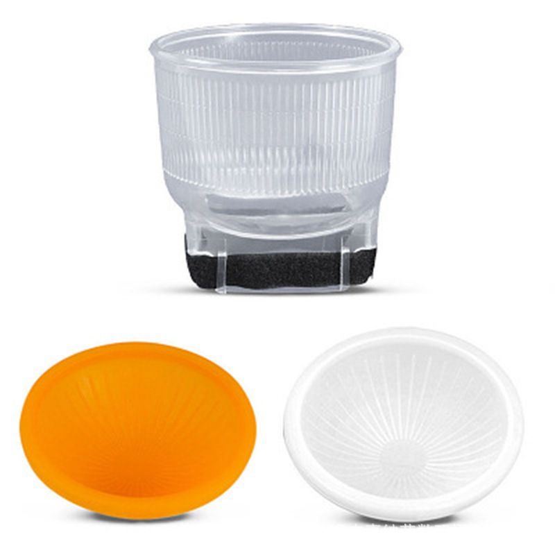 Universal P bowl light, universal compatible diffuser diffuser, bowl-shaped flash diffuser, orange cover + white cover
