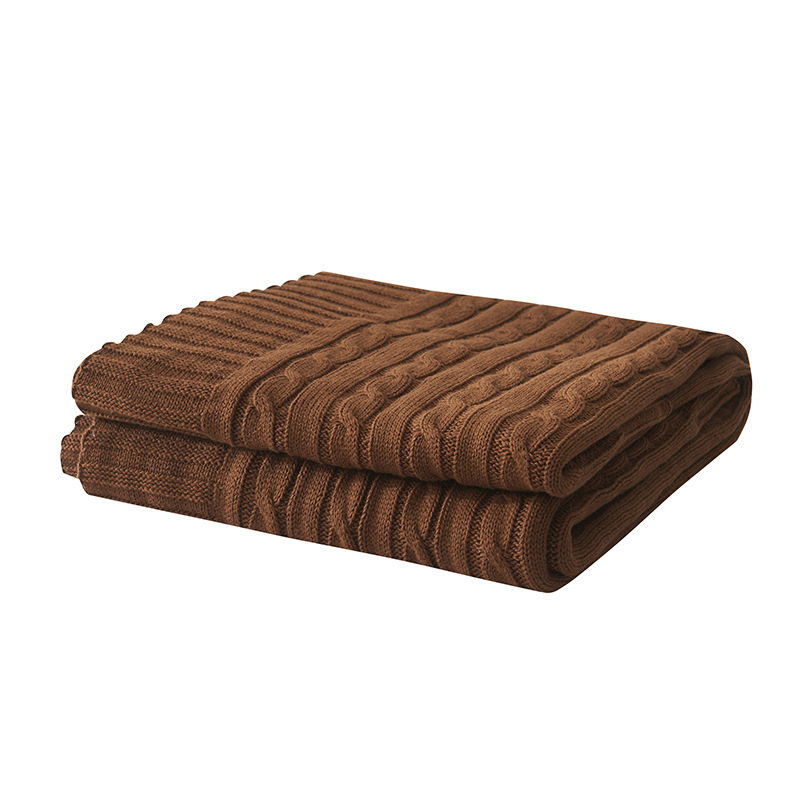 Nordic Knitted Blanket Twist Cotton Wool Blanket Sofa Blanket Office Afternoon Leisure Blanket Bed End Blanket