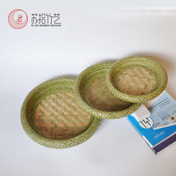 Handmade double-layer bamboo woven basket basket bread basket storage basket home fruit basket storage basket bamboo basket wholesale