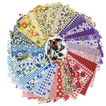 Jit Handmade Fabric Set DIY All-Cotton Patchwork 10*10cm Cotton Floral Fabric Patchwork Quilt Fabric Remnants with Barcode Label
