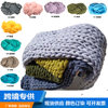 Cross-Border Supply Thumb Thick Wool Blanket Throw Imitation Wool Hand-Woven Icelandic Blanket Acrylic Blanket Wholesale