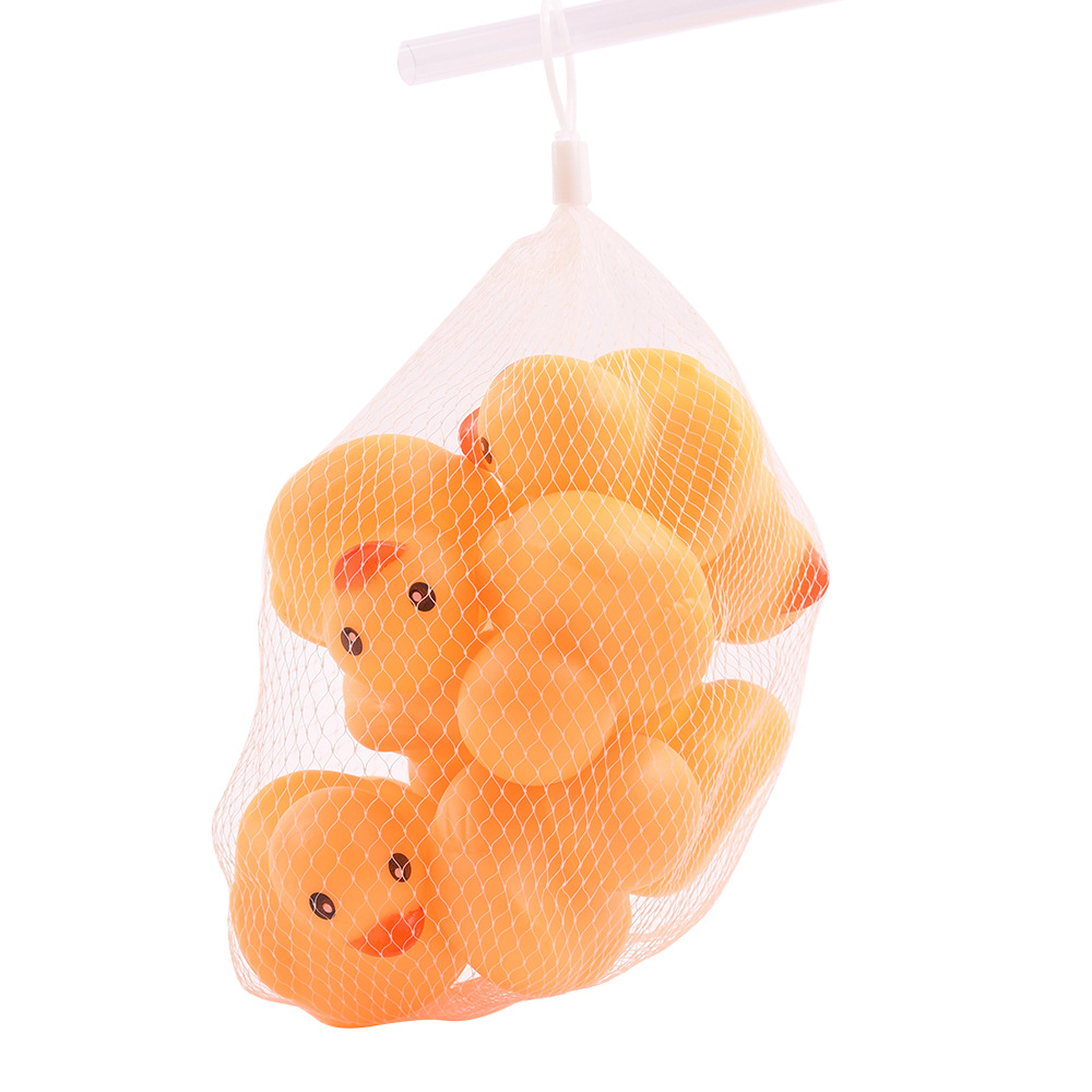 搪胶戏水鸭-小鸭子 捏会响 益智玩具母子鸭 漂亮可爱网袋包装