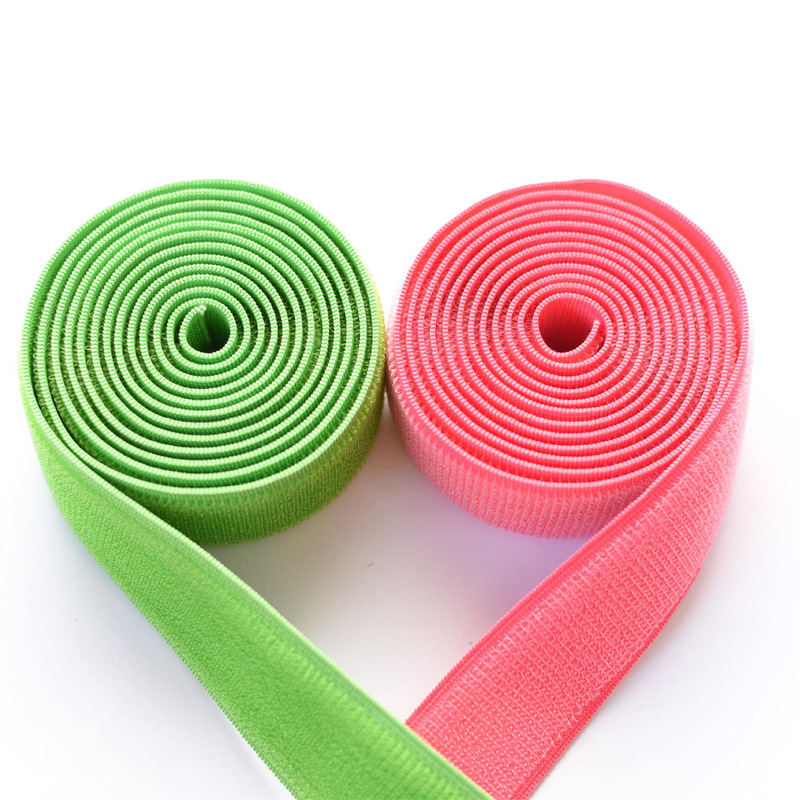 Factory wholesale supply elastic Velcro elastic Velcro buckle with wool surface elastic band color