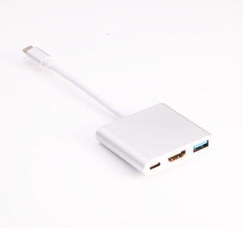 type-c to hdmi + usb 3.0 + PD MAC docking station support 4K TYPE-C to HDMI three in one