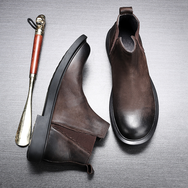 Men’s British High-Top Suede Leather Martin Boots