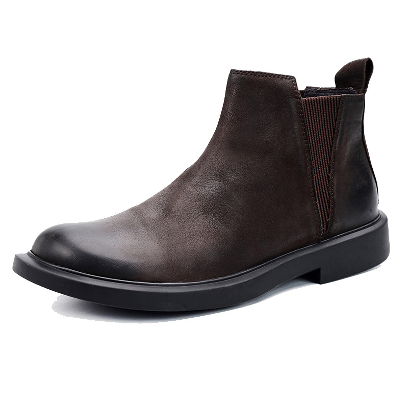 Men’s British High-Top Suede Leather Martin Boots