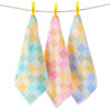 Thin Double-Layer Gauze Checkered Children's Face Towel Small Square Towel Saliva Towel Nursing Towel Square Pure Cotton Gauze