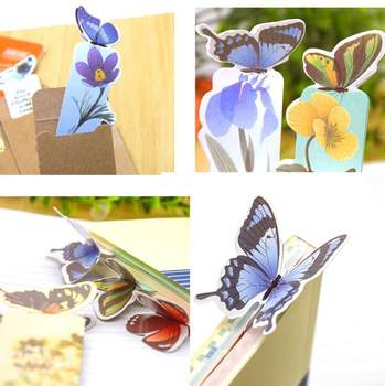 Creative stationery office bookmark cute butterfly bookmark exquisite paper gift bookmark cartoon animal bookmark
