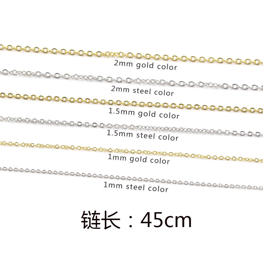 ready stock 18K real gold in the furnace 1/ 1.5/2mm cross ch...