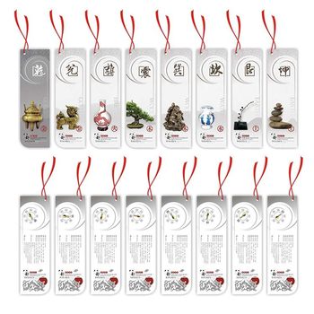 Customized Thickeneded Paper Bookmark Boxed Bookmark Special-Shaped Pvc Bamboo Bookmark Magnetic Bookmark Printed Logo Tassel