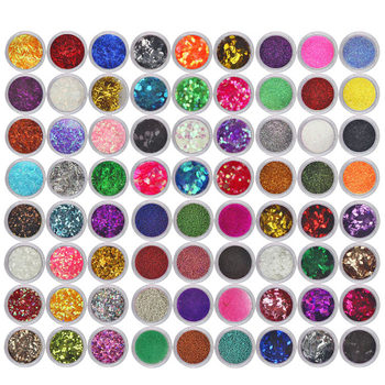 Nail Art 12 Color Glitter Rex Color Beads Small Sequins Shell Powder Shell Paper Velvet Thick Mixed Powder
