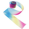 Factory 25mm rainbow gradient color colorful snow ribbon organza decoration wedding gift transparent mesh belt