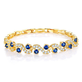 New Jewelry Fashion Large Diamond Bracelet Shiny Zircon Bracelet European and American Style Cross-Border Wholesale Geometric Style