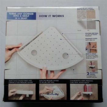 Snapup Bathroom Rack Shelf Punch-free Triangle Suction Cup Wall-mounted Kitchen Storage Rack