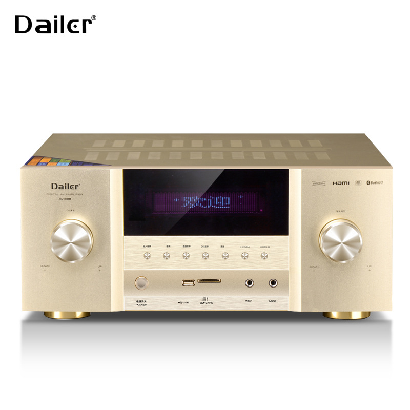 5.1 High-Power Home Theater Amplifier Optical Brazing Coaxial 8K High-Definition 110V220V Home Karaoke Amplifier