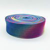 Factory 25mm rainbow gradient color colorful snow ribbon organza decoration wedding gift transparent mesh belt