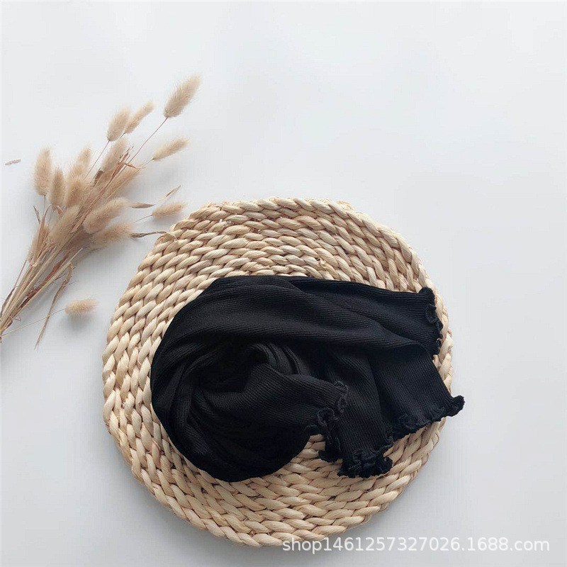 针织真丝上衣半高领批发长袖针织衫木耳边桑蚕丝打底衫女荷叶边春