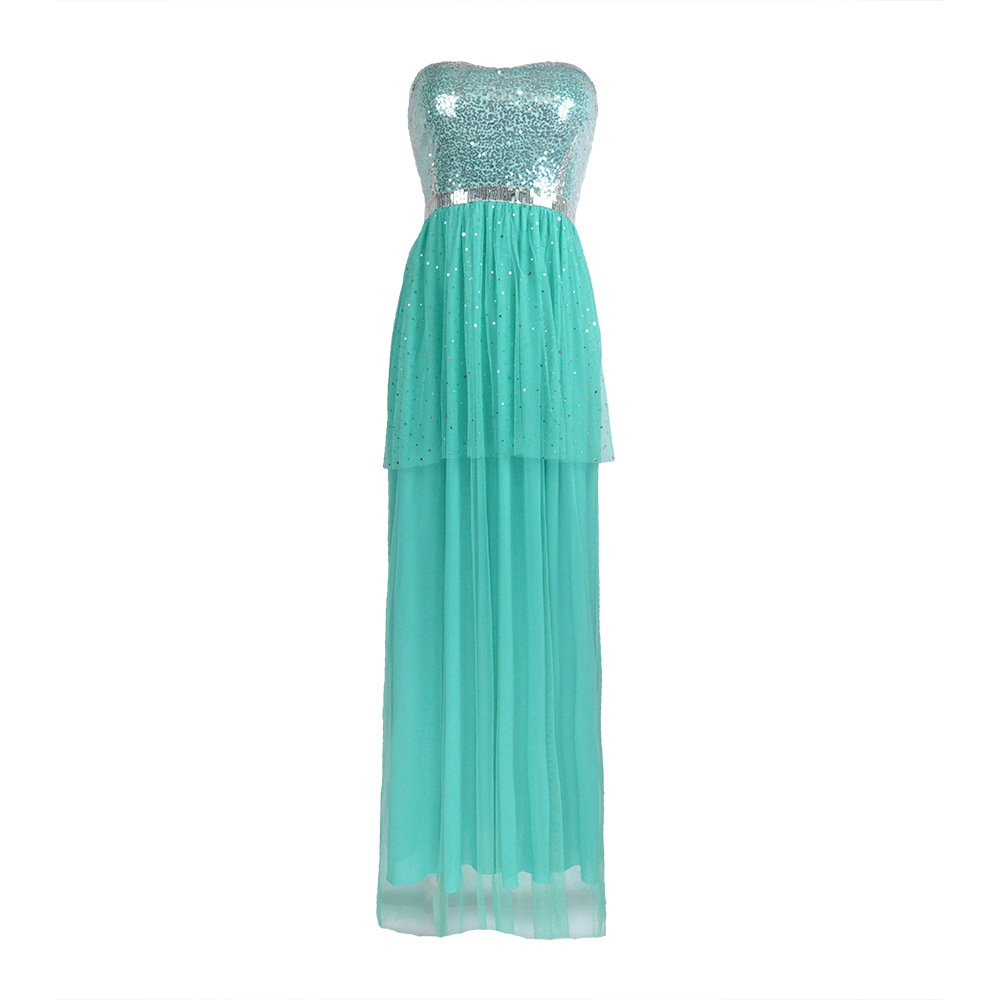 Elegant Strapless Tulle Dress Sexy Design Evening Gown Available in Various Sizes Ready to Ship
