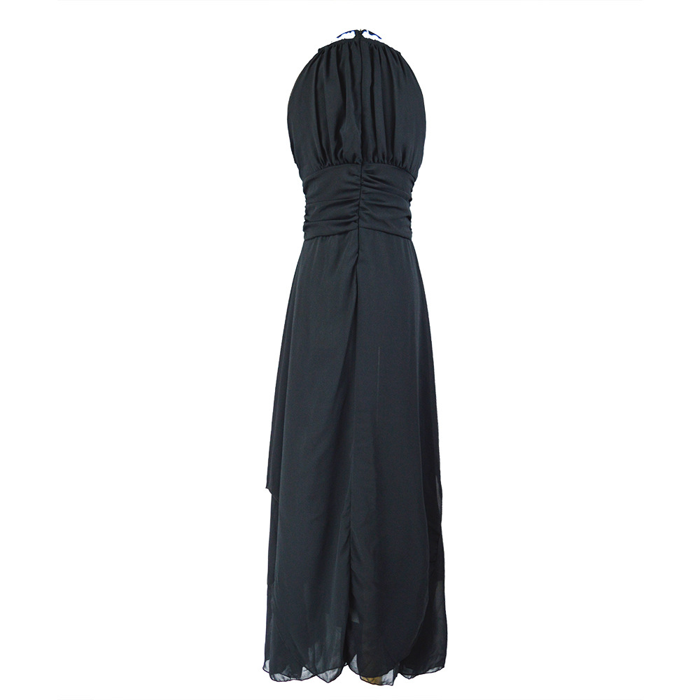 Backless Beaded Maxi Dress Chiffon Fabric Off Shoulder Design Elegant Style Perfect for Parties and Special Occasions