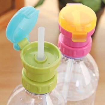 Straw cap adapter children's beverage bottle spill-proof feeding tableware water bottle replacement cap feeding tableware leak-proof