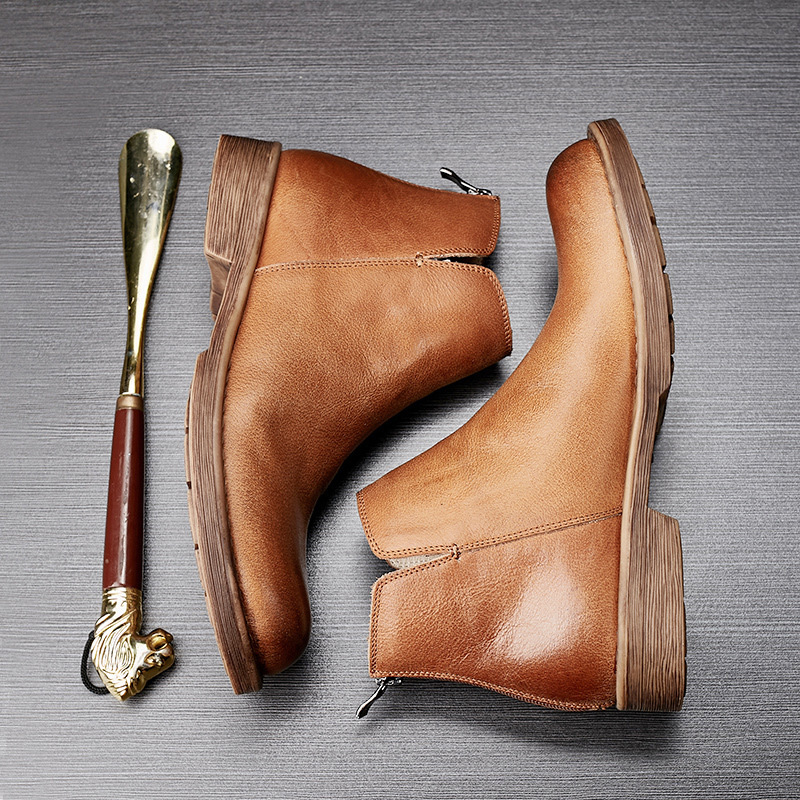 Men’s Black British-Style Chelsea Boots