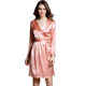 2026 New Silk Pajamas Women's Spring and Summer Simple Pajamas Long Sleeves 100% Silk Home Clothes Bathrobe Robe