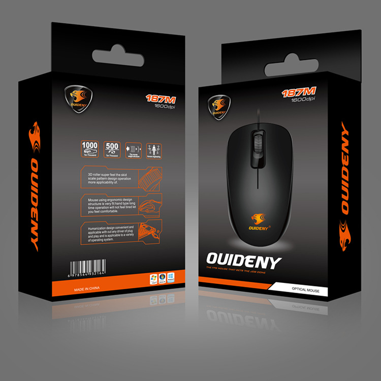 เมาส์แบบมีสาย USB 1.8 เมตรสายระยะยาวเมาส์เมาส์สำนักงานอุปกรณ...