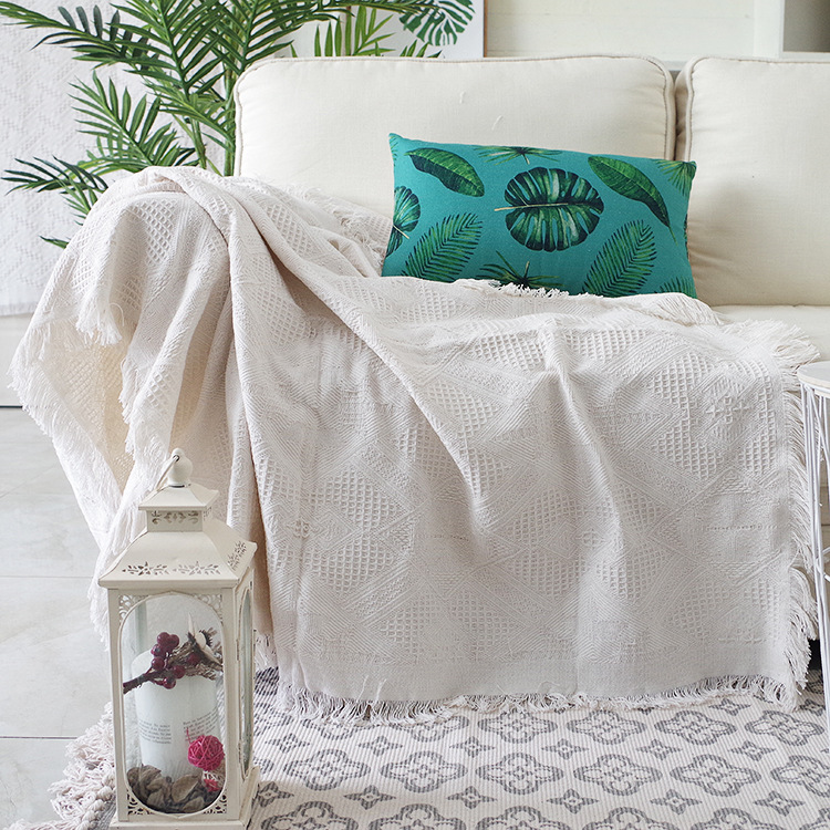 Modern minimalist home decoration cloth model room line blanket sofa towel sofa cover dust cover full cover leisure blanket