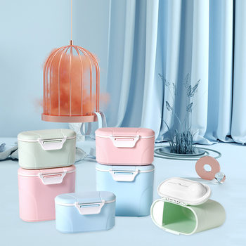 Baby Milk Powder Packing Box Baby Outgoing Portable Supplementary Food Storage Box Rice Noodle Snack Sealed Can Cartoon Milk Powder Box