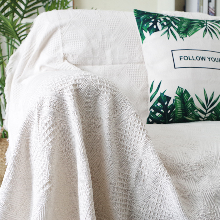 Modern minimalist home decoration cloth model room line blanket sofa towel sofa cover dust cover full cover leisure blanket