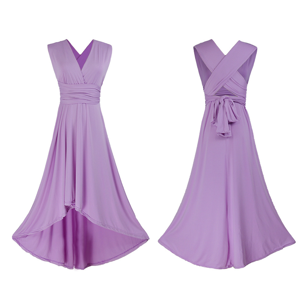 Cross Front Backless Bandage Dress Versatile Style Short Front Long Back Sexy Fit Perfect for Parties or Night Out
