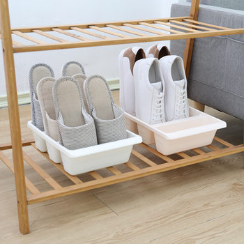 A generation of three vertical storage shoe rack shoe box plastic one-piece shoe bracket household shoes finishing rack