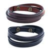 European and American New Retro Simple Two-Circle Cowhide Bracelet Men's Jewelry Fashion All-Match Punk Rock Leather Bracelet