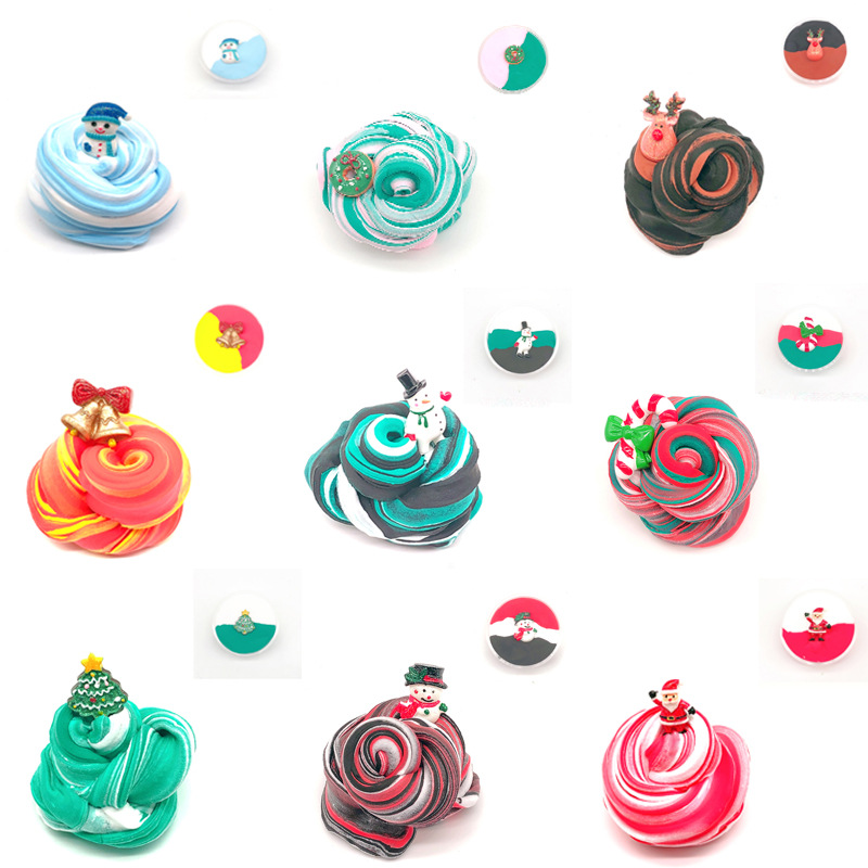 棉花泥slime戳戳泥DIY彩泥橡皮泥黄油泥发泄泥60ml粘土益智玩具