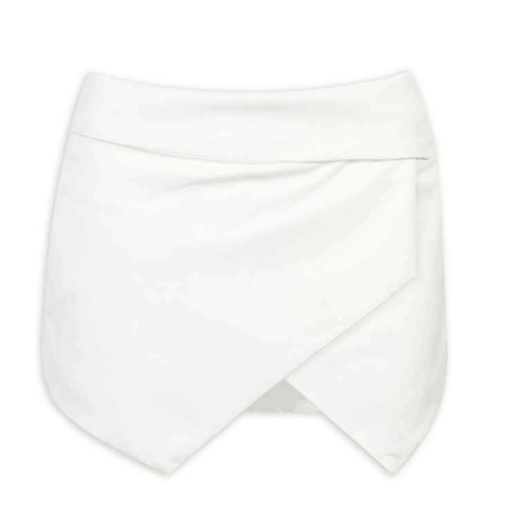 Layered Cross Over Skirt Shorts Irregular Design Comfortable Fit Versatile Style Perfect for Casual Outings