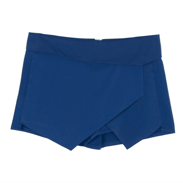 Layered Cross Over Skirt Shorts Irregular Design Comfortable Fit Versatile Style Perfect for Casual Outings