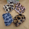 Factory Direct Sales New Model 4inch Leopard Print Plush Clip Coin Purse Blanket Fabric Bank Card Coin Fashion Bag