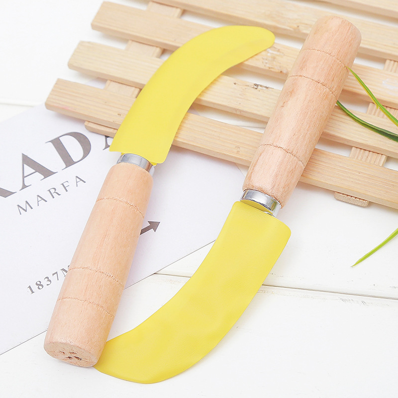 Pineapple knife wooden handle knife peeler wooden handle pineapple knife curved knife melon and fruit peeler direct sales one yuan department store