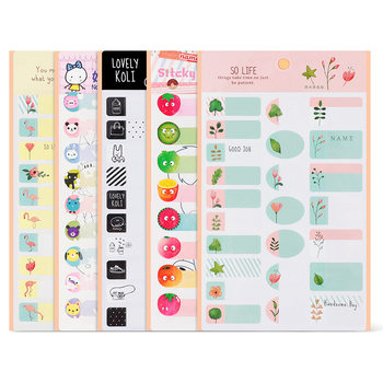 Creative children's cartoon name stickers waterproof self-adhesive label stickers handwritten Flamingo stickers label classification paste