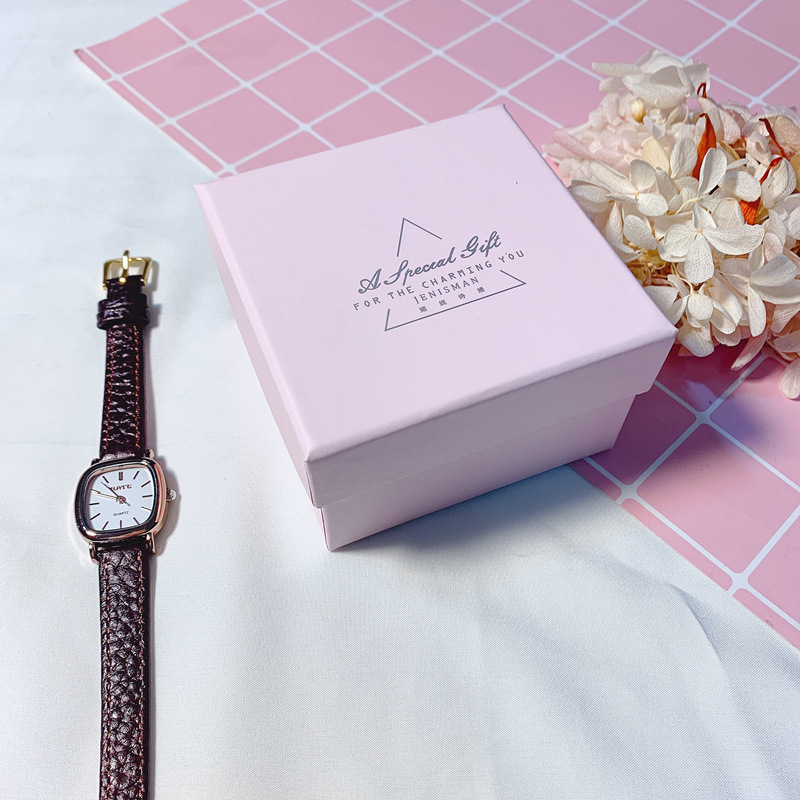 Spot wholesale watch box simple fashion solid color gift jewelry packaging paper watch box