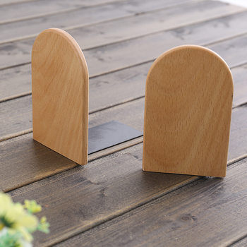 ✅ Simple Wooden Bookends, Beech Wood Thickened Book Supports, Categorized Storage Book Dividers