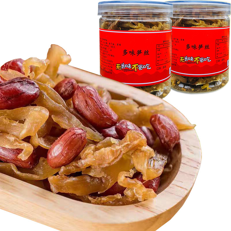 Multi-flavor bamboo shoots net content 500g and other specifications Lin'an specialty snacks peanut dried bamboo shoots one-piece delivery wholesale